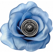 Vintage Blooms Blue Flower