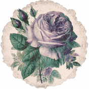 Vintage Blooms Sticker 01 Rose