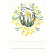 Afternoon Daffodil Journal Card wreath 3x4