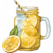 Old Fashioned Summer Sticker lemonade 2