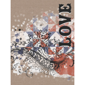 Country Days Love 3x4 Journal Card