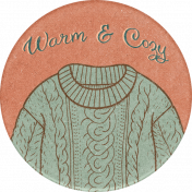 Lakeside Autumn Sweater Round Sticker