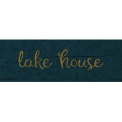 Lakeside Autumn Lake House Word Art Snippet 