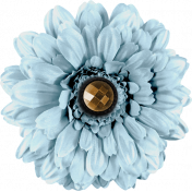 Feathers And Fur Element flower light blue