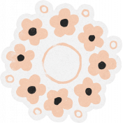 Time To Unwind Element sticker floral peach