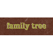 Good Old Days Family Tree Word Art