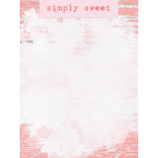 Simply Sweet Wood 3x4 Journal Card