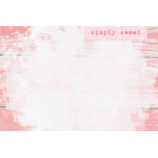 Simply Sweet Wood 4x6 Journal Card