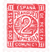 Simply Sweet Element ephemera postage stamp
