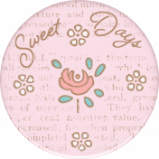Simply Sweet Element round sticker sweet days