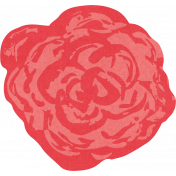 Simply Sweet Element sticker rose red
