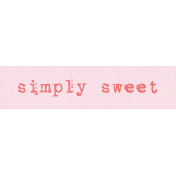 Simply Sweet Element word art simply sweet