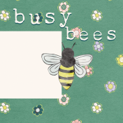 Spring Garden Journal Card busy bees 4x4