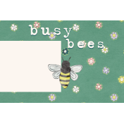 Spring Garden Journal Card busy bees 4x6