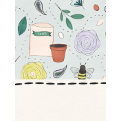 Spring Garden Journal Card gardening 3x4