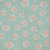 Simply Sweet Teal Rosy Paper