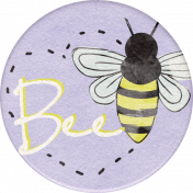 Spring Garden Bee Round Sticker