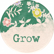 Spring Garden Grow Round Sticker