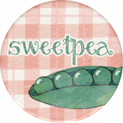 Spring Garden Sweet Pea Round Sticker