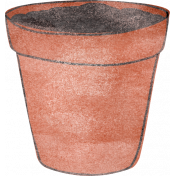 Spring Garden Clay Pot Sticker