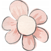 Spring Garden Pink Flower Sticker
