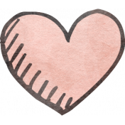 Spring Garden Pink Heart Sticker