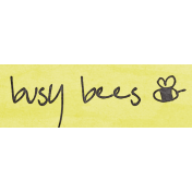 Spring Garden Busy Bees Word Art