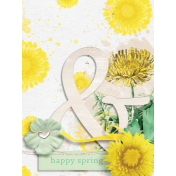 Dandy Dandelions Happy Spring 3x4 Journal Card