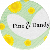 Dandy Dandelions Fine & Dandy Round Sticker