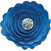 Meadow Blue Rolled Flower