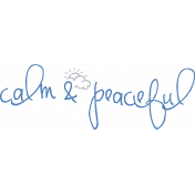 Meadow Calm & Peaceful Word Art