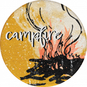 By the Stream Campfire Round Label