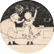 Schoolhouse Element round sticker school