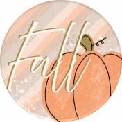 Autumn Dew Elements No.2 round sticker fall