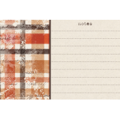Autumn Comforts Notes 4x6 Journal Card