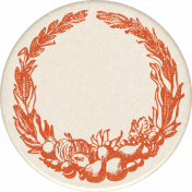 Autumn Comforts Wreath Round Sticker