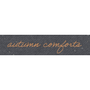 Autumn Comforts word art snippet