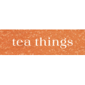 Woodland Tea Party Tea Things Word Art