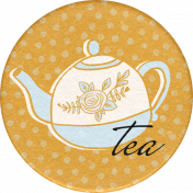 Woodland Tea Party Elements No. 2 round sticker tea