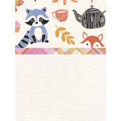 Woodland Tea Party Critters Journal Card 3x4