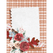 Winter Woods Gingham 3x4 Journal Card