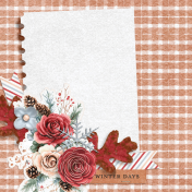 Winter Woods Gingham 4x4 Journal Card