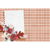Winter Woods Gingham 4x6 Journal Card