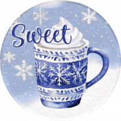 Sweet Snowflake Sweet Round Sticker