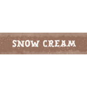 Sweet Snowflake Snow Cream Word Art Snippet