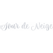 Sweet Snowflake French Word Art jour de neige