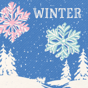 Once Upon A Snowy Day Winter 4x4 Journal Card