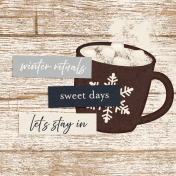 Cocoa and Shortbread Wood Journal Card 4x4