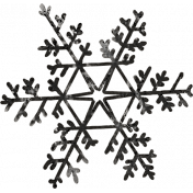 Delight Mixed Media Mini Black Snowflake