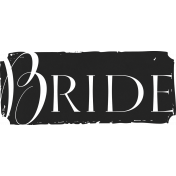 Evergreen stamp label bride